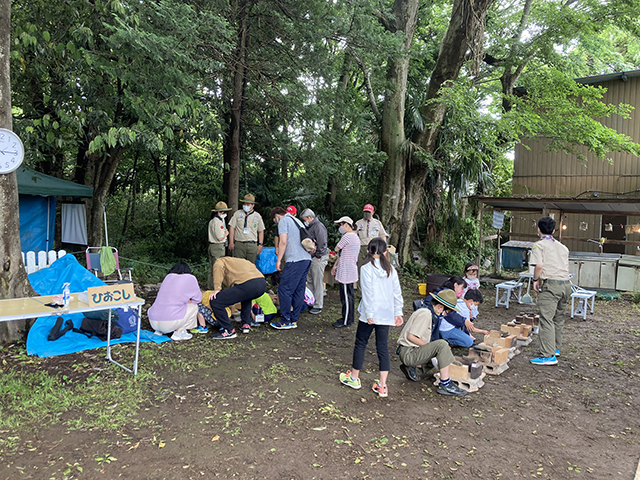 火おこし風景